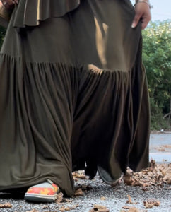 Ruffled Bottom Abaya